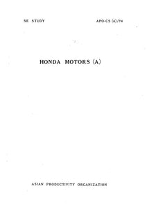 Honda Motors(A)