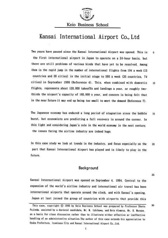 Kansai International Airport Co. Ltd.