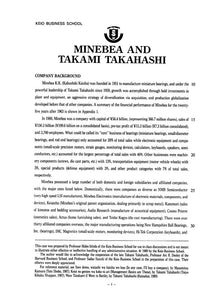 MINEBEA AND TAKAMI TAKANASHI