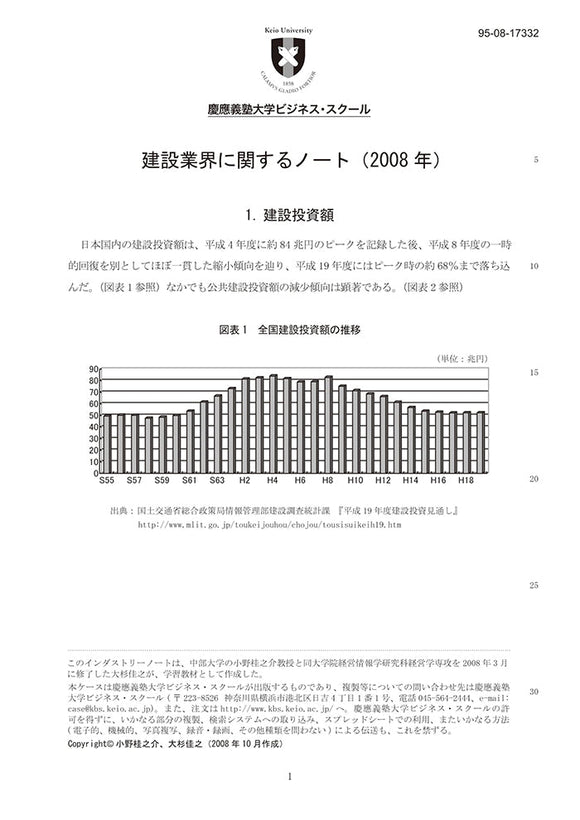 建設業界に関するノート(2008年)