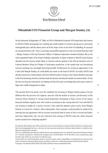 Mitsubishi UFJ Financial Group and Morgan Stanley (A)