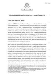 Mitsubishi UFJ Financial Group and Morgan Stanley (B)