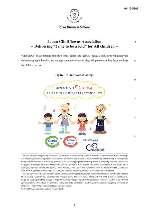 Japan Cliniclown Association - Delivering “Kids Time” to All Children