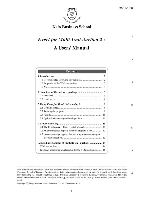 Excel for Multi-Unit Auction 2